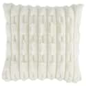 Carved Faux Fur Cream Cushion