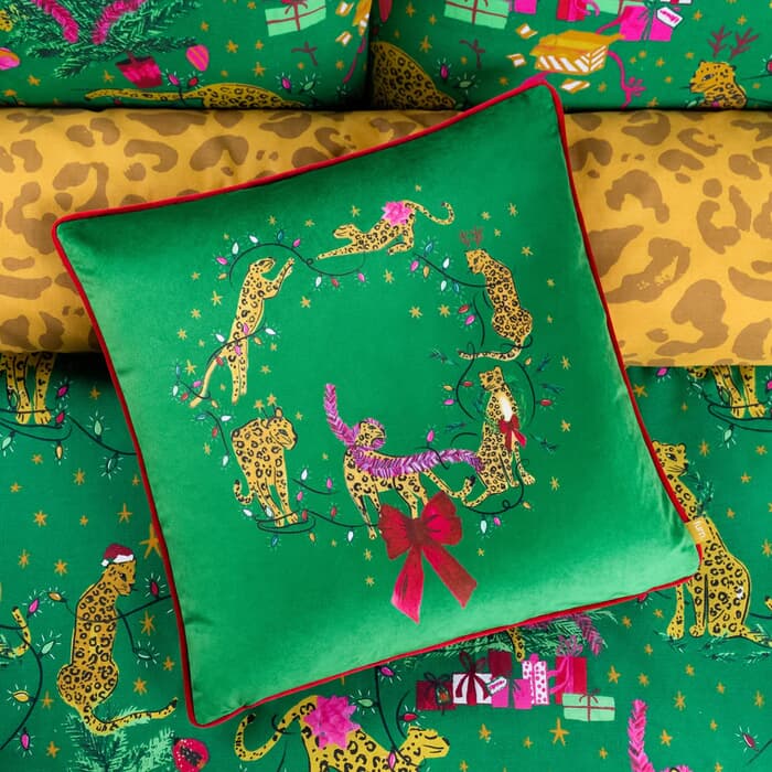 Furn Purrfect Leaping Leopards Cushion large