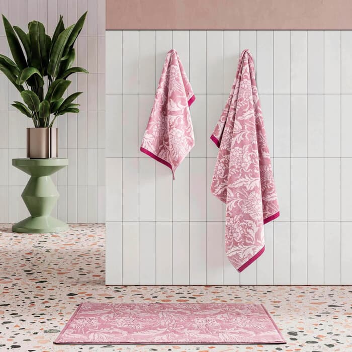 Ted Baker Baroque Towels Dusty Pink large