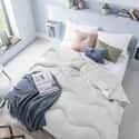 Linen Printed Coverless Duvet Cloud Grey