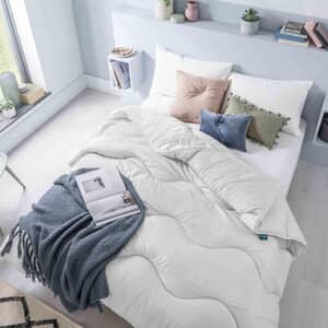 Linen Printed Coverless Duvet Cloud Grey