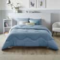 Linen Printed Coverless Duvet Twilight Blue