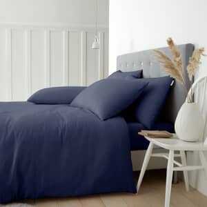 Brushed Cotton Navy Blue