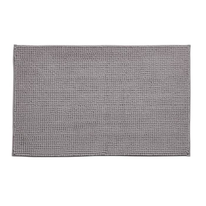 Catherine Lansfield Bobble Bath Mat Silver large