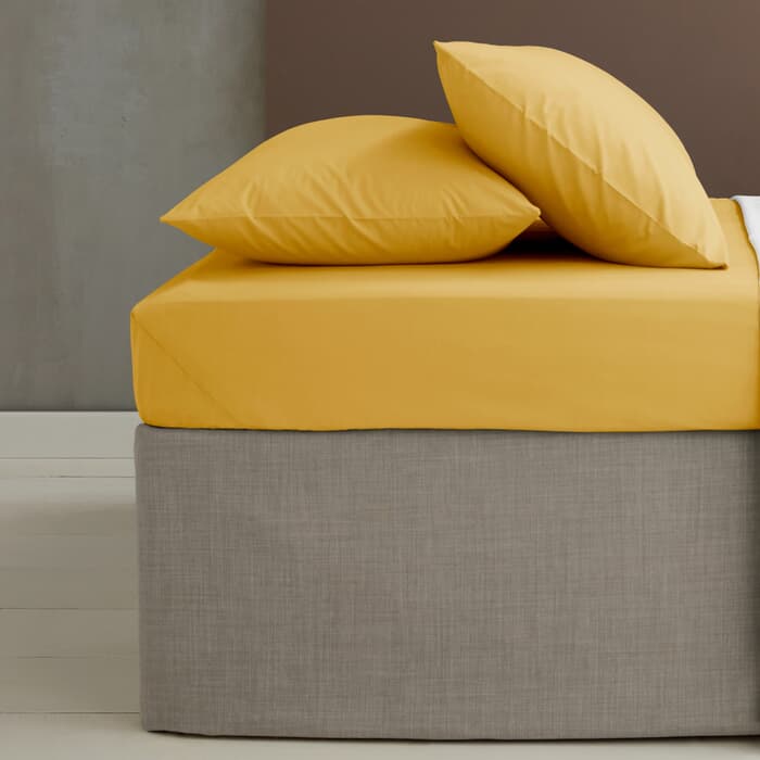 Catherine Lansfield Easy Iron Percale Ochre large
