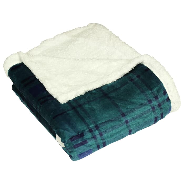 Furn Blake Check Throw Green large