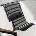 Jour Woven Throw Noir