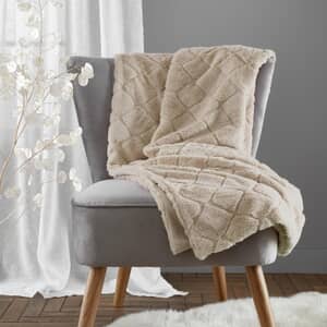 Cosy Diamond Throw Natural