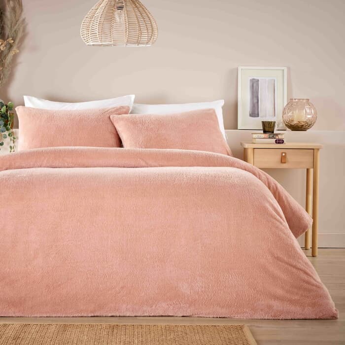 Vantona Teddy Fleece Set Blush large