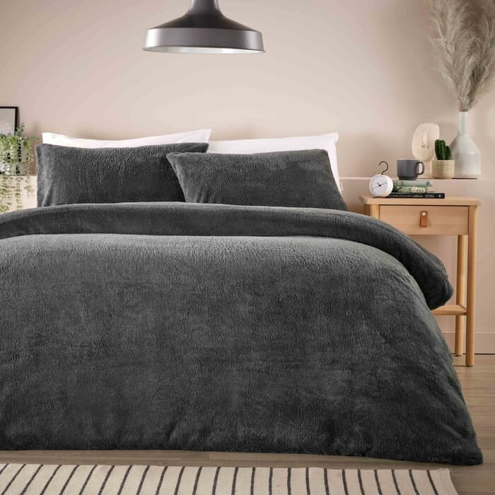 Vantona Teddy Fleece Set Charcoal large