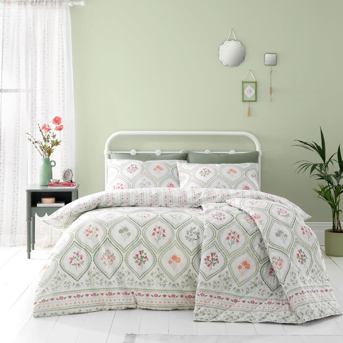 Catherine Lansfield Cameo Floral Green large