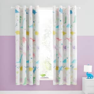Dinosaur Friends Natural Curtains