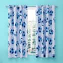 Tie Dye Football Lilac Curtains