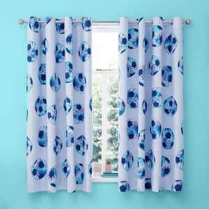 Tie Dye Football Lilac Curtains