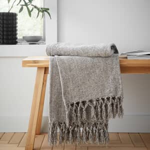 Wilson Plain Chenille Throw Grey