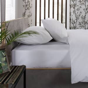 Cotton Percale 200 Thread Count White