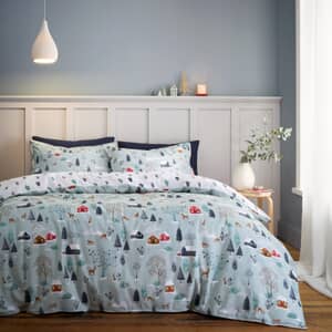 Brushed Winter Scene Blue