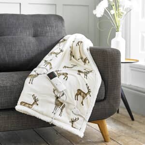 Heated Throw Sterling Stag