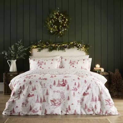 Santa Toile Quilt Cover