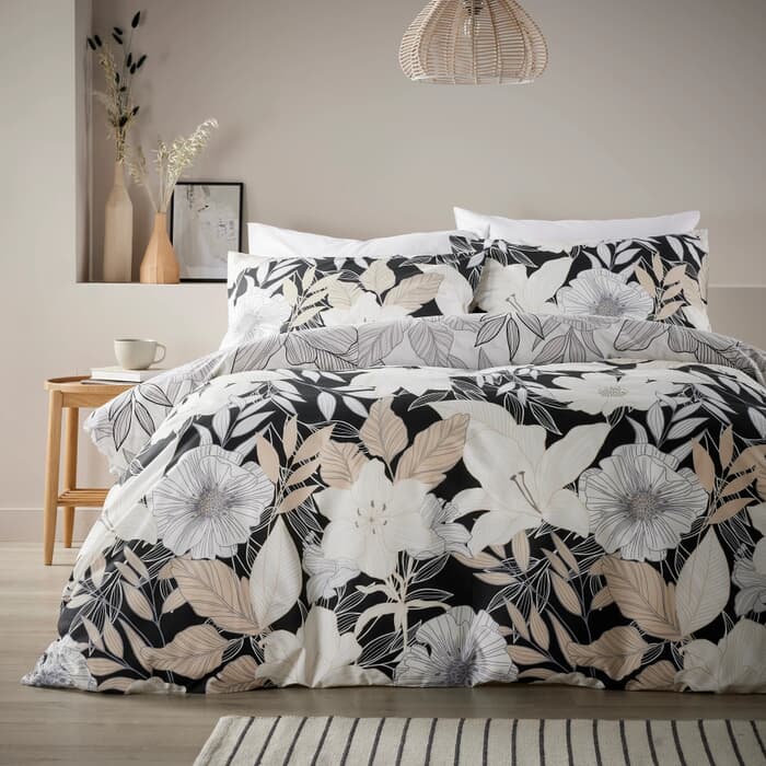 Vantona Linear Bouquet Black large