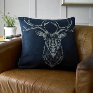 Stag Cushion Navy