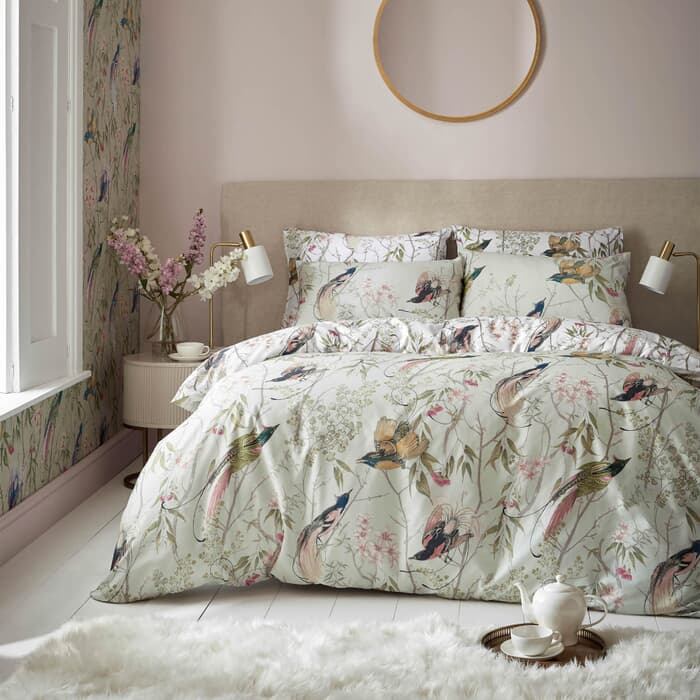 Graham And Brown Clavering Birds Sage Green large