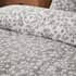 Catherine Lansfield Brushed Grace Floral Leaf Grey small 8628B