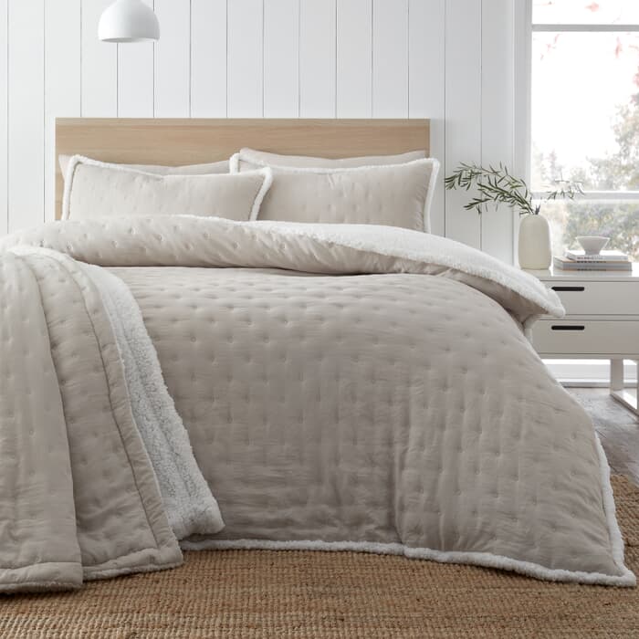 Catherine Lansfield Cosy Nori Sherpa Cream large