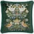 Morris and Co Strawberry Thief Embroidery Cushion Forest Green small