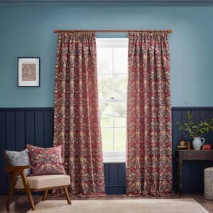 Strawberry Thief Jacquard Curtains Berry