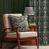 Morris and Co Strawberry Thief Jacquard Curtains Forest Green small 8696B