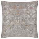Strawberry Thief Jacquard Cushion Biscuit