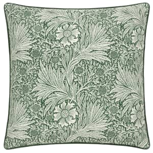 Marigold Feather Rich Cushion Leaf Green