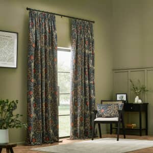 Seaweed Curtains Indigo