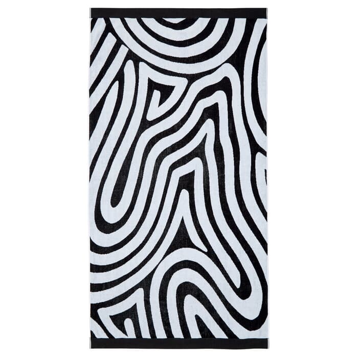 Nalu Makai Beach Towel Black/White large