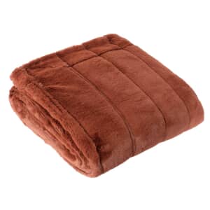 Empress Faux Fur Throw Rust