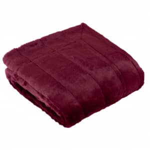 Empress Faux Fur Throw Ruby