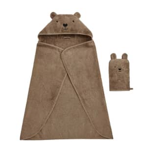 Bear Cuddle wrap and Mitt Set
