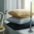 William Morris at Home Strawberry Thief Embossed Cushion Prussian Blue small