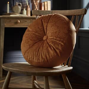 Strawberry Thief Embossed Round Saffron