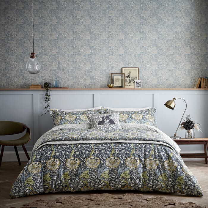William Morris Kennet Indigo and Gold large