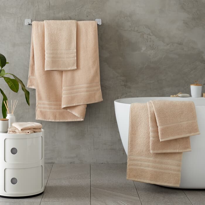 Catherine Lansfield Zero Twist Towels Natural large