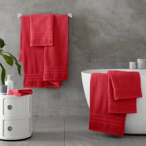 Zero Twist Towels Red