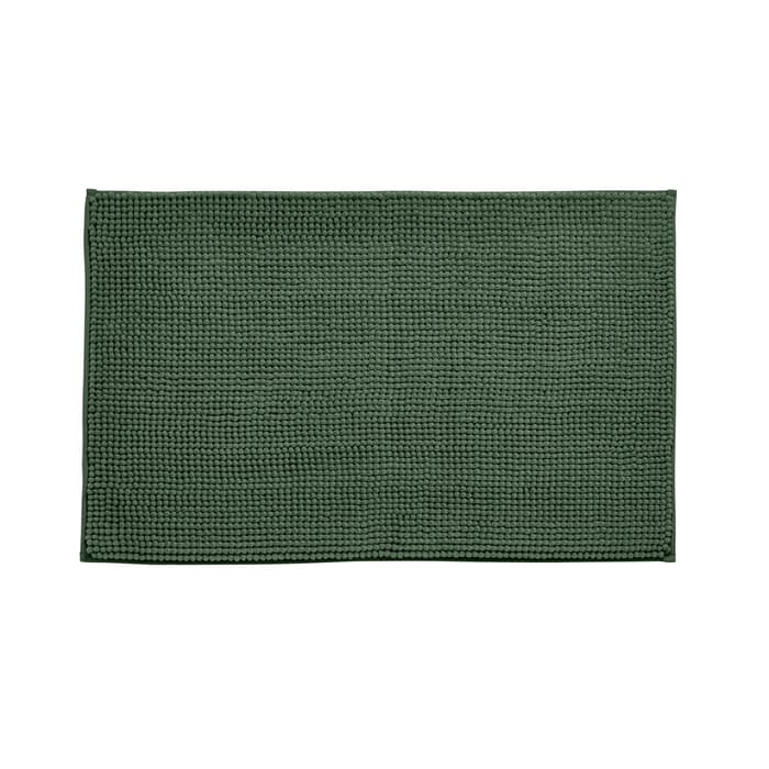 Catherine Lansfield Bobble Bath Mat Dark Green large