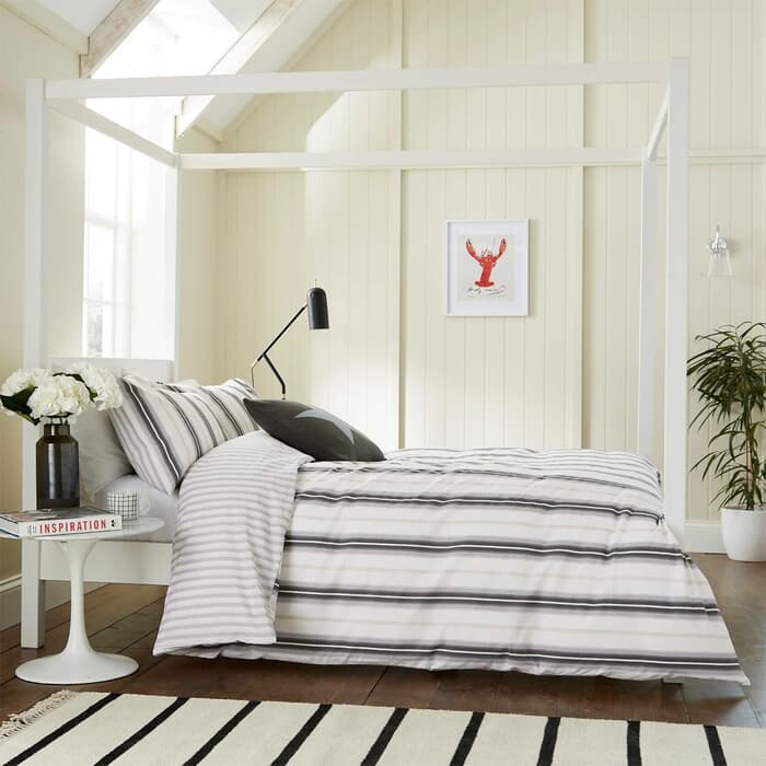 Helena Springfield Coopers Stripe in Grey and Linen large