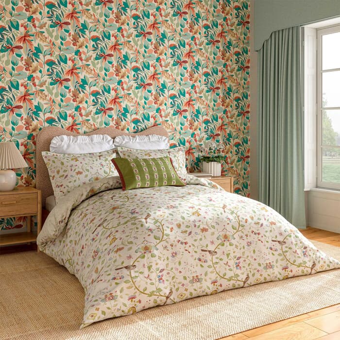 Sanderson Arils Garden in Olive and Mulberry large