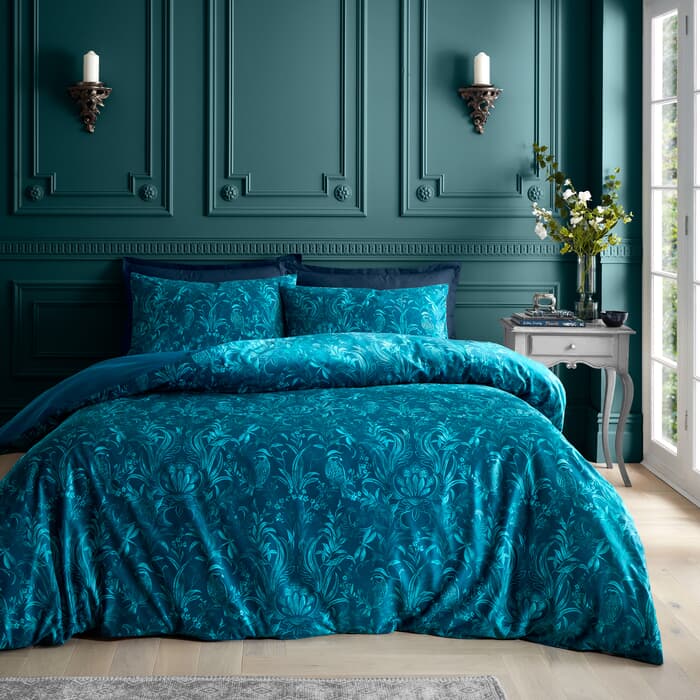 Bridgerton by Catherine Lansfield Regal Birds Teal large