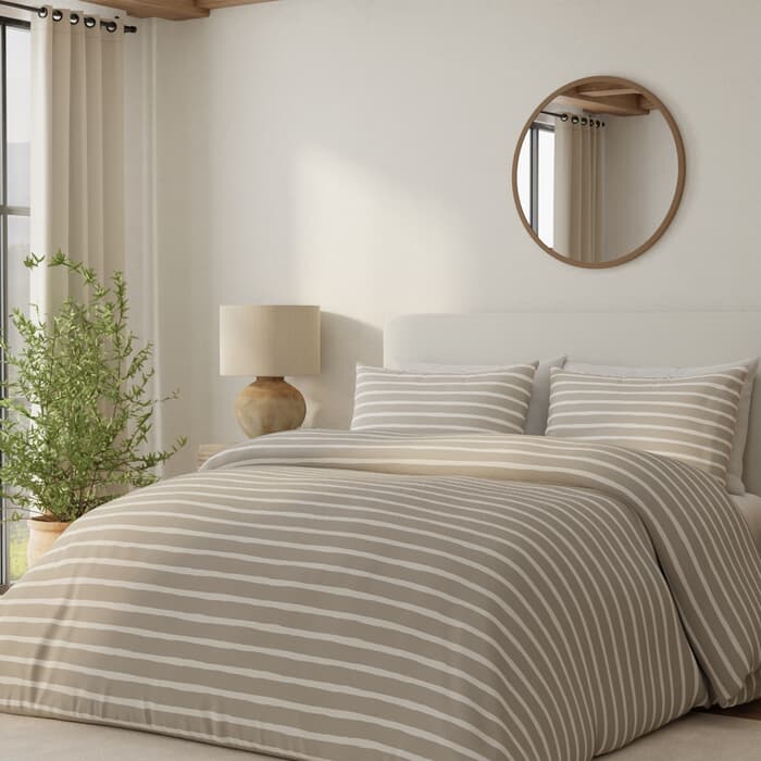 Vantona Drawn Stripe Natural large