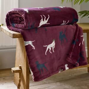 Hounds Throw Burgundy