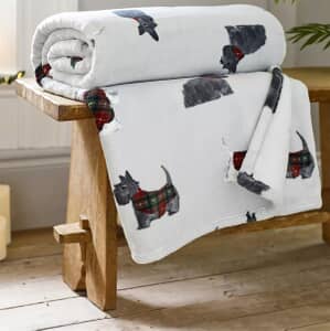 Hattie Dog Throw in Grey
